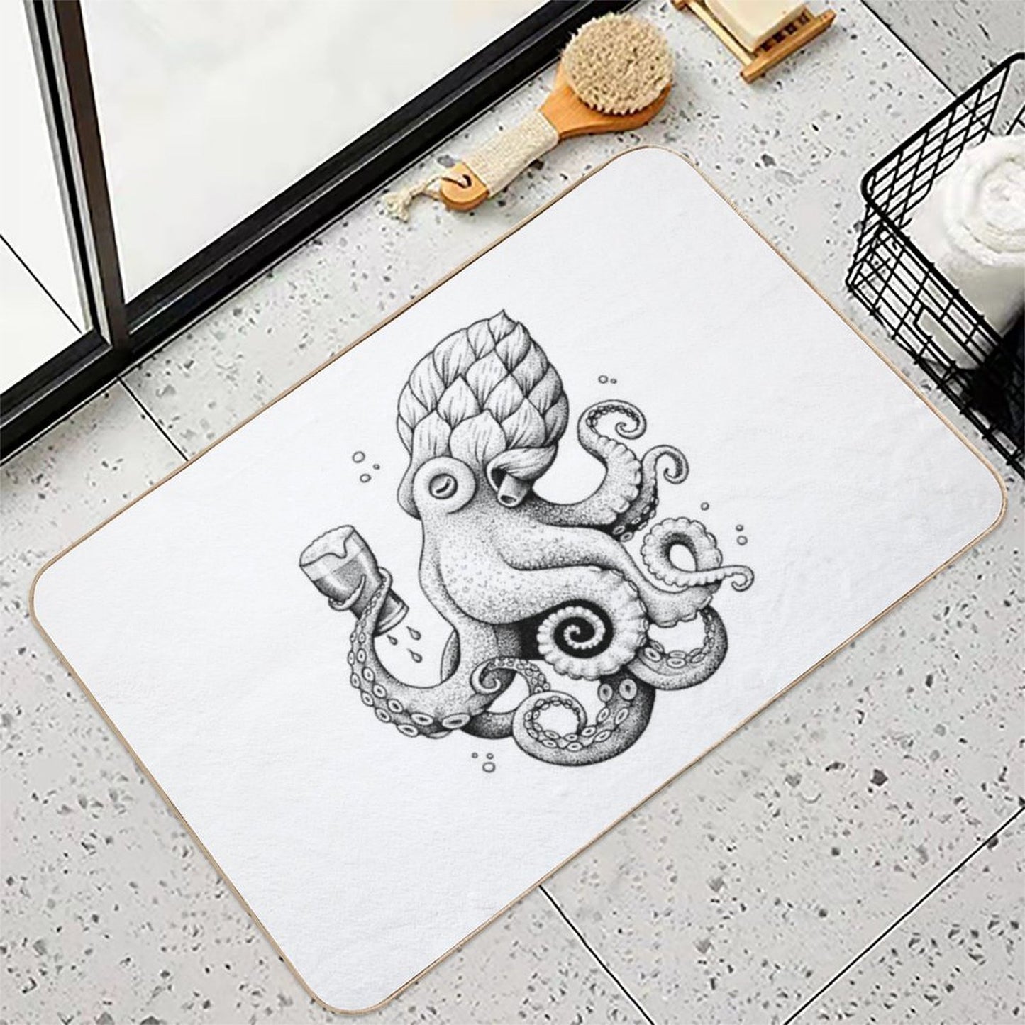 Hoptopus - The Beer Drinking Octopus Multi-Purpose Bath Mat