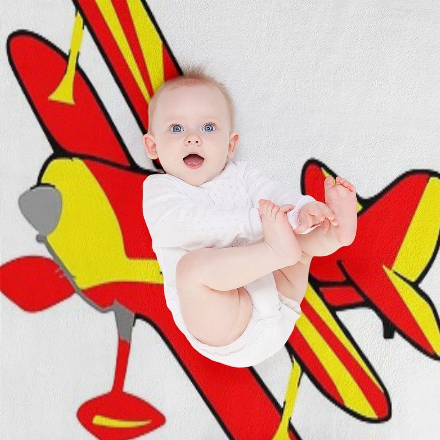 Biplane Sustainable Throw Blanket