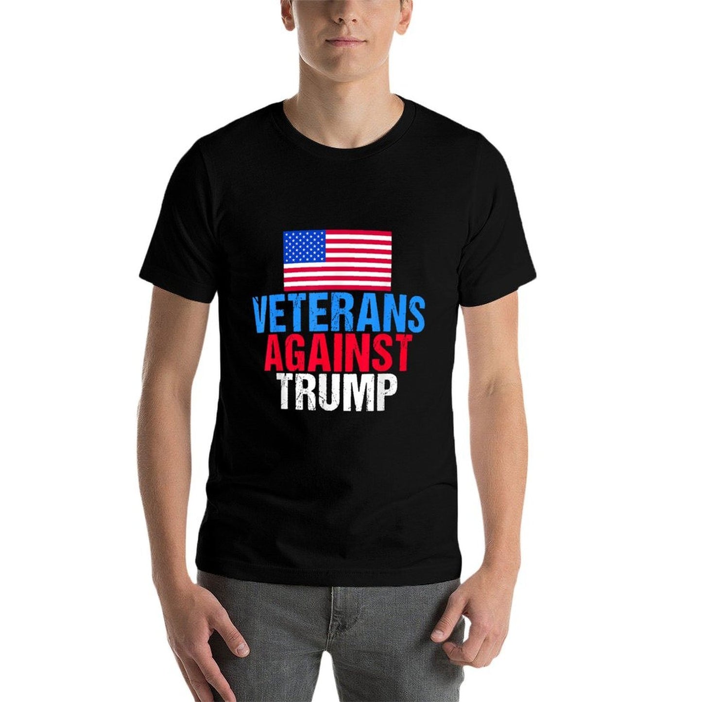 Veterans Against Trump American Vintage Patriot Saying High-quality Stitching T-Shirt