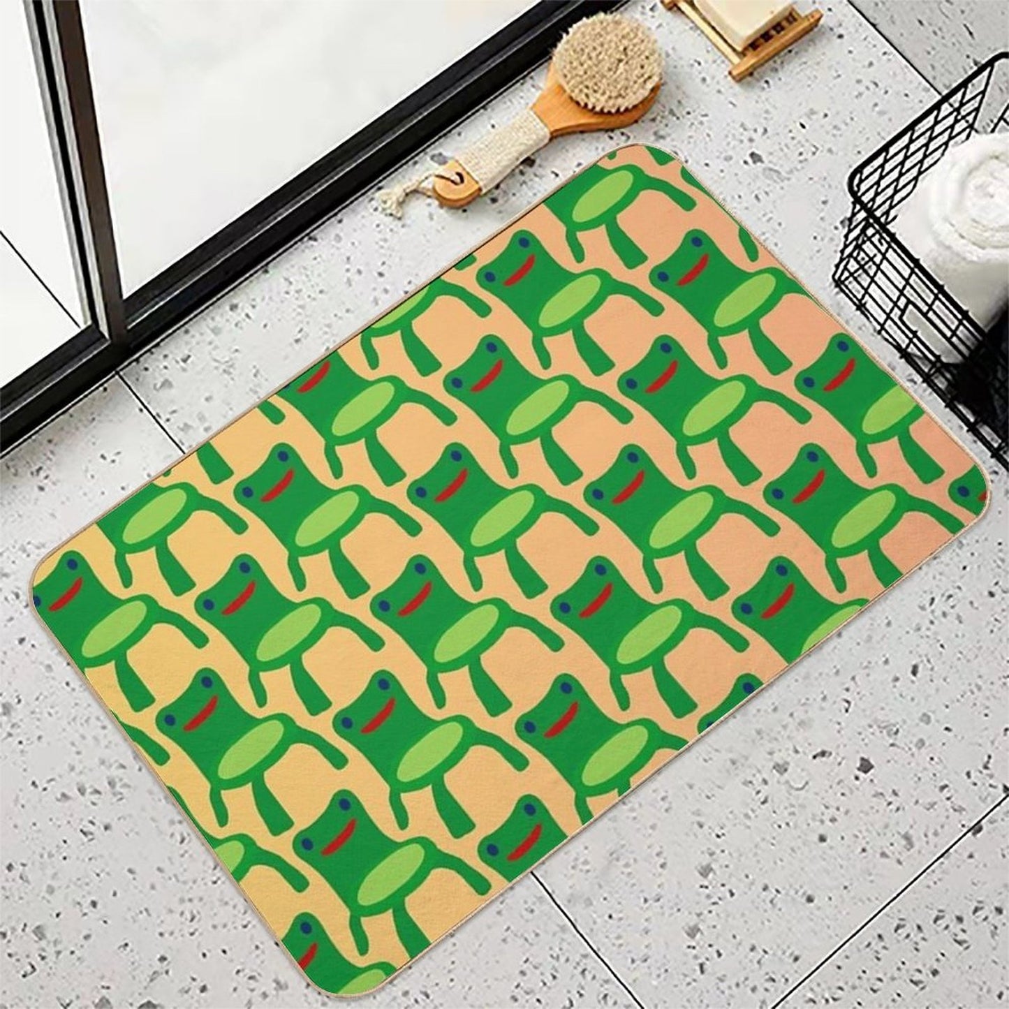 Froggy Chair Pattern Multi-Purpose Bath Mat