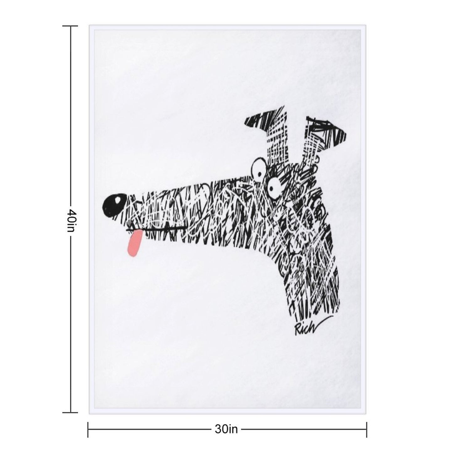 Scribblehound Velvety-soft Throw Blanket