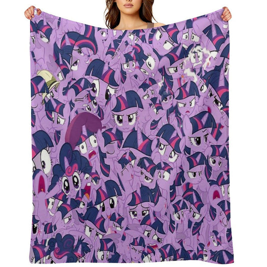 Twilight Sparkle Mess Quick-dry Throw Blanket