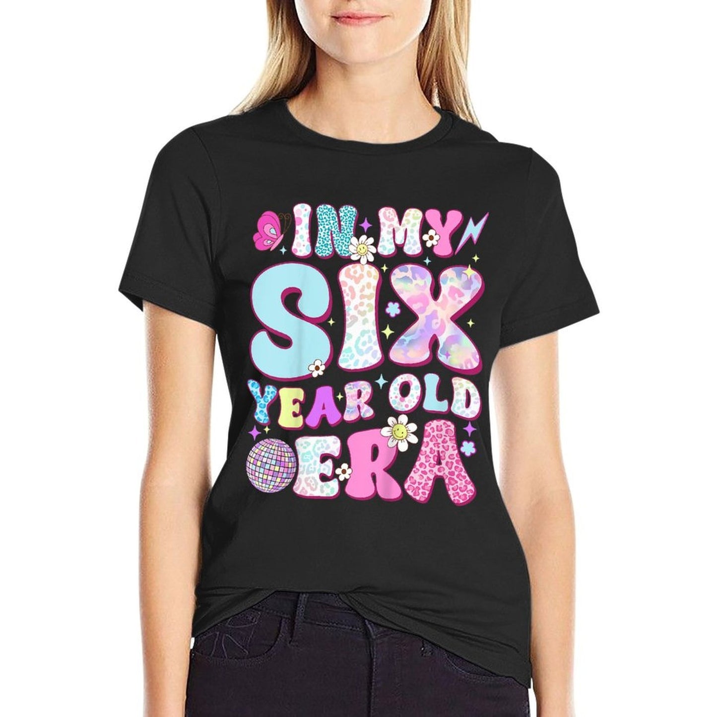 Kids 6 Year Old In My Six Year Old Era Girl Kids 6th Birthday Lightweight T-Shirt