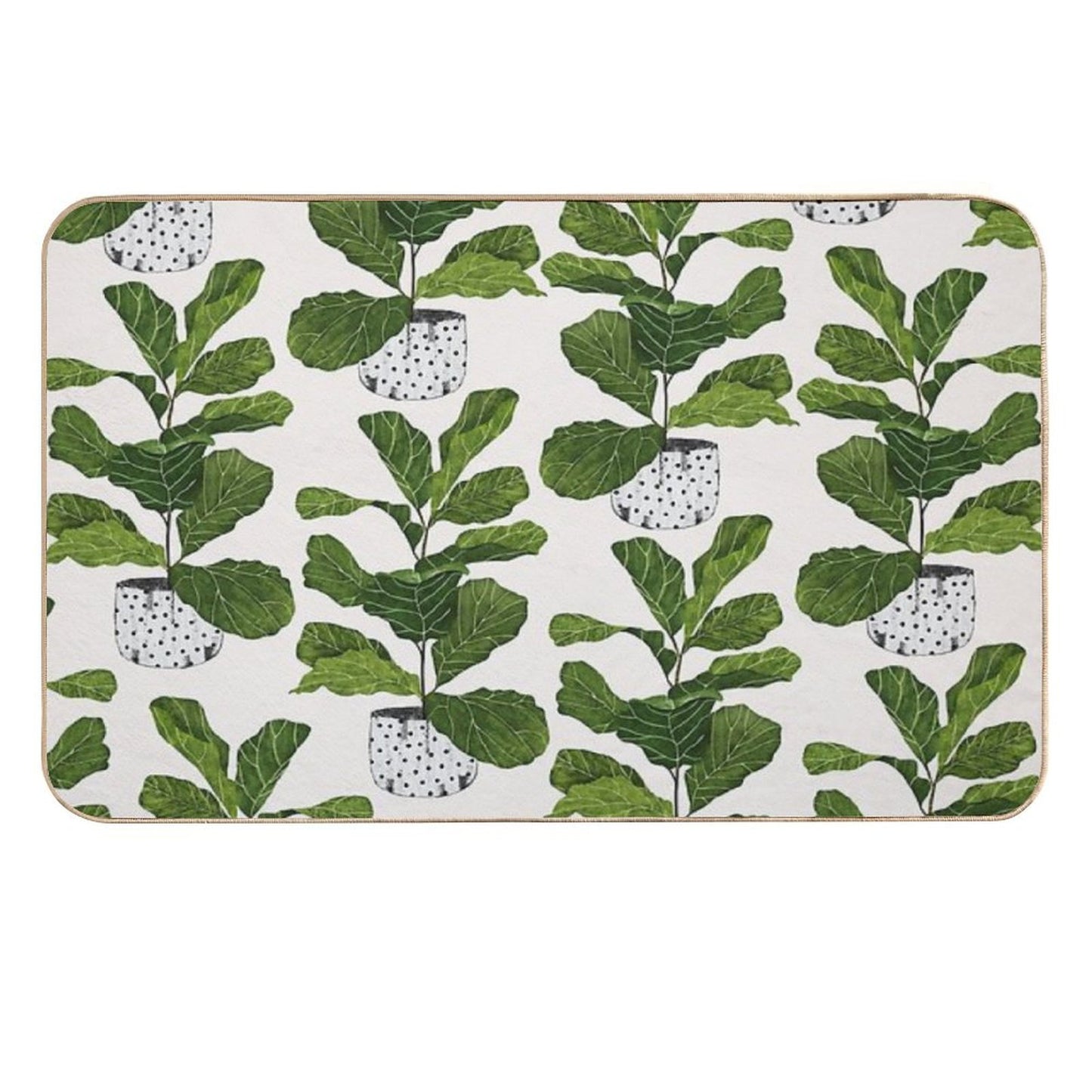 Fiddle Leaf Fig Tree Interior Plant Odorless Bath Mat