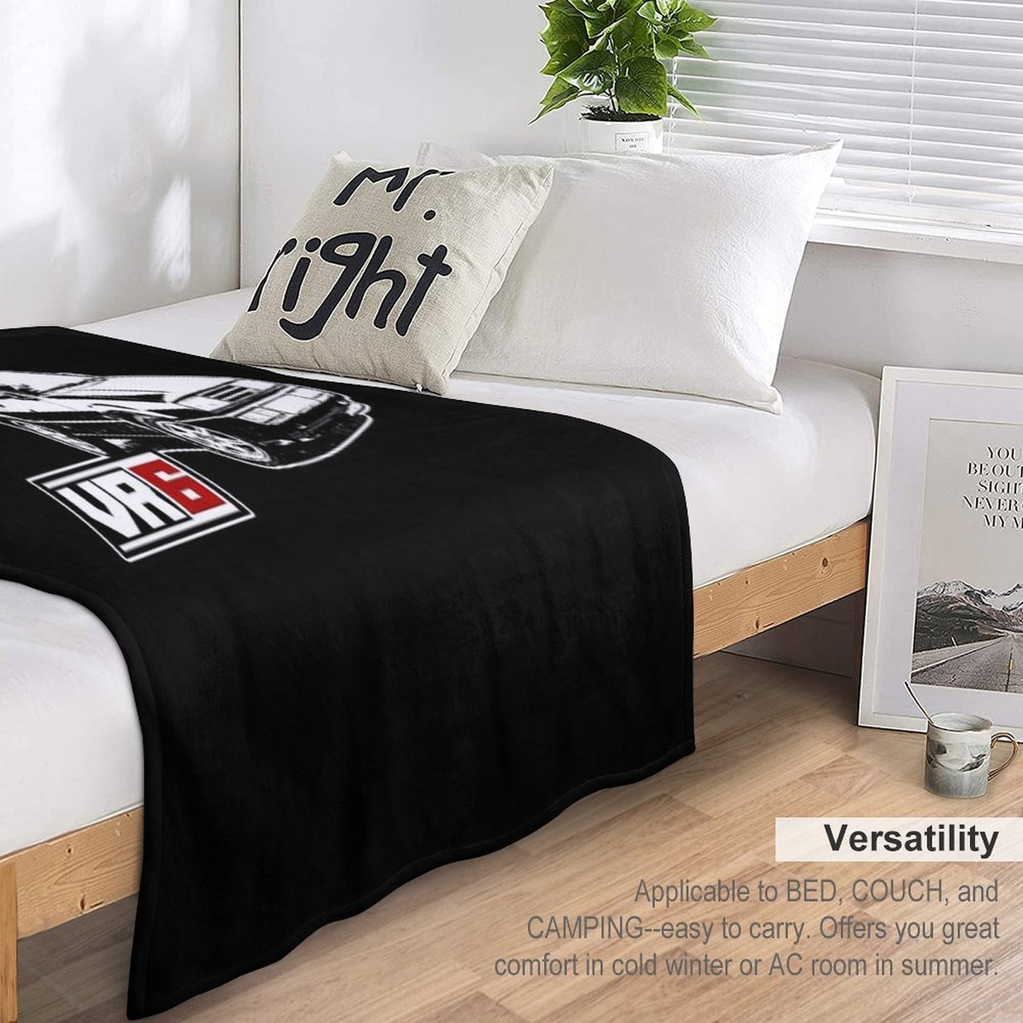 Sketched VR6 Corrado Artwork Travel-friendly Throw Blanket