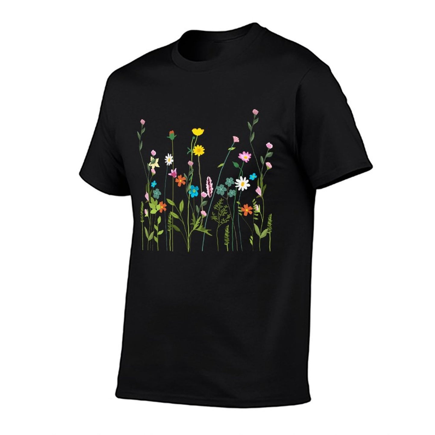 Women Wildflower Summer Flowers Blooming Floral Graphic Odor-resistant T-Shirt