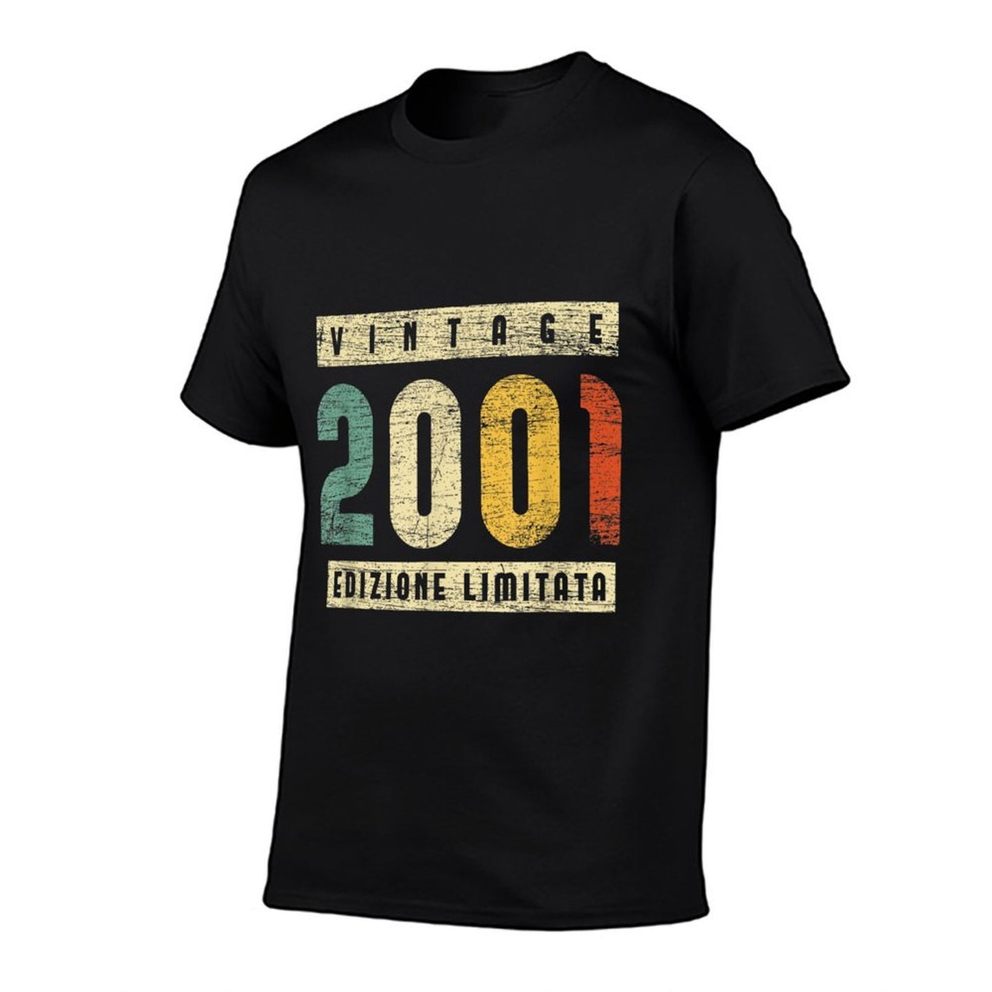 Limited Edition 2001 Womens Mens 21st Birthday Ribbed Collar T-Shirt