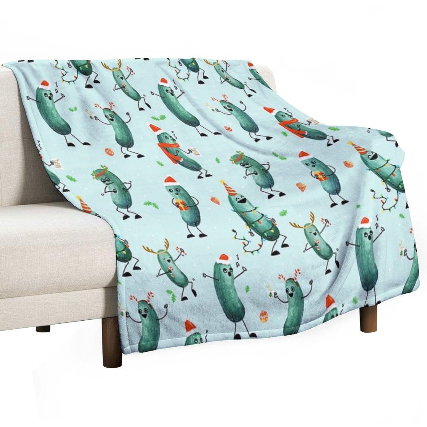 Holiday Pickle Party! Quick-dry Throw Blanket