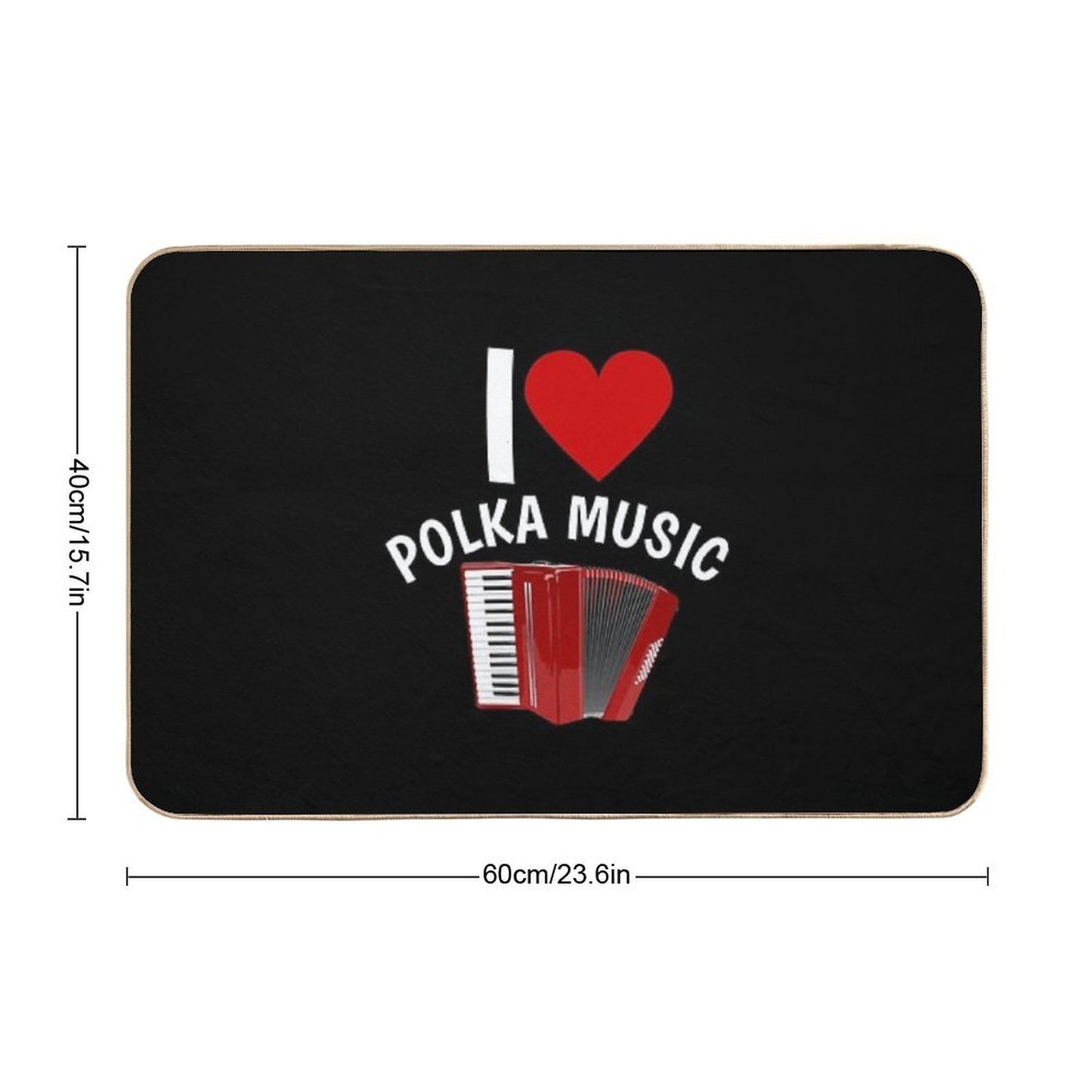 I Love Polka Music Multi-Purpose Bath Mat
