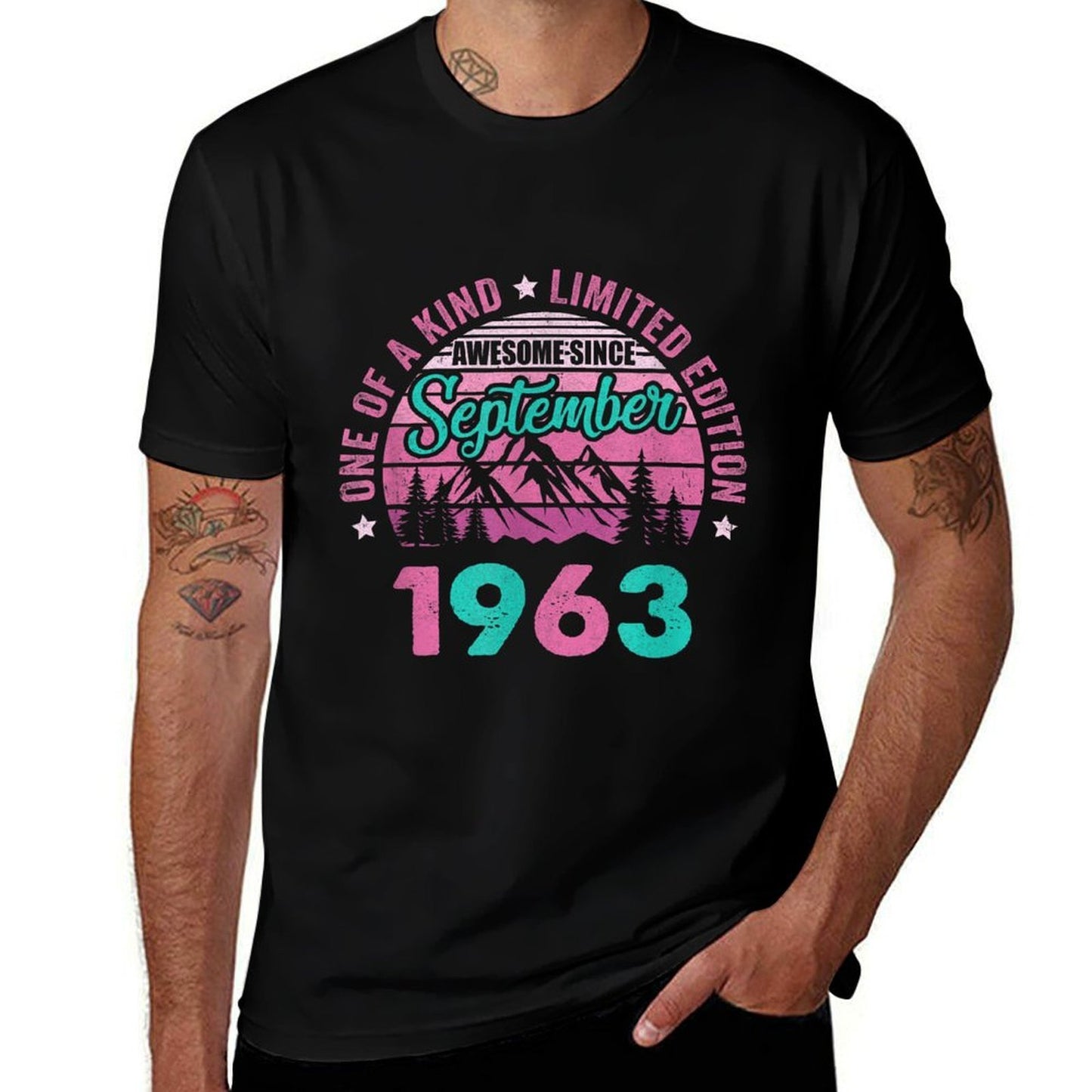 60 Years Old Awesome Since September 1963 60Th Birthday Classic T-Shirt