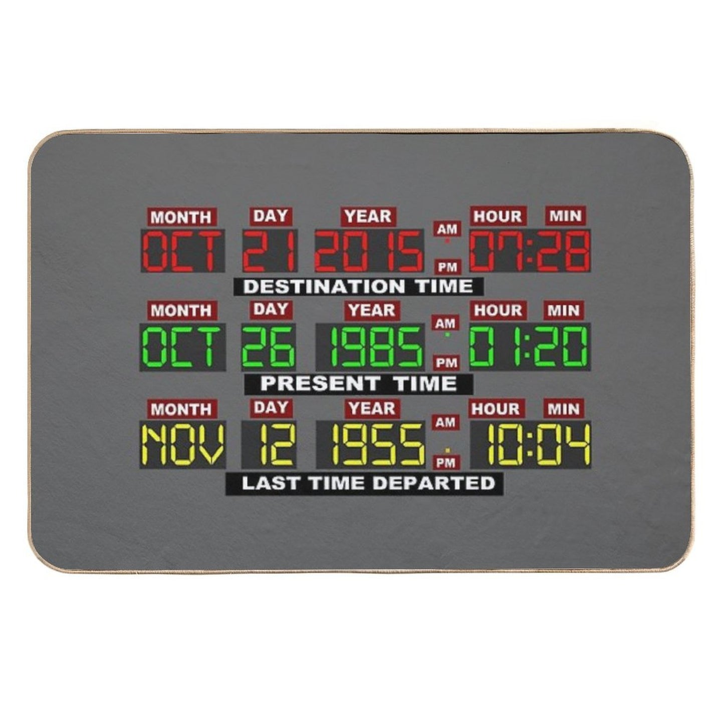 TIME CIRCUITS ON! Slip-Resistant Bath Mat