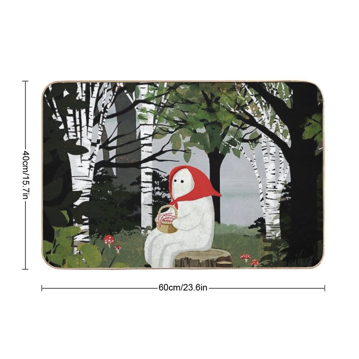 Red Riding Hood 1 Durable Bath Mat