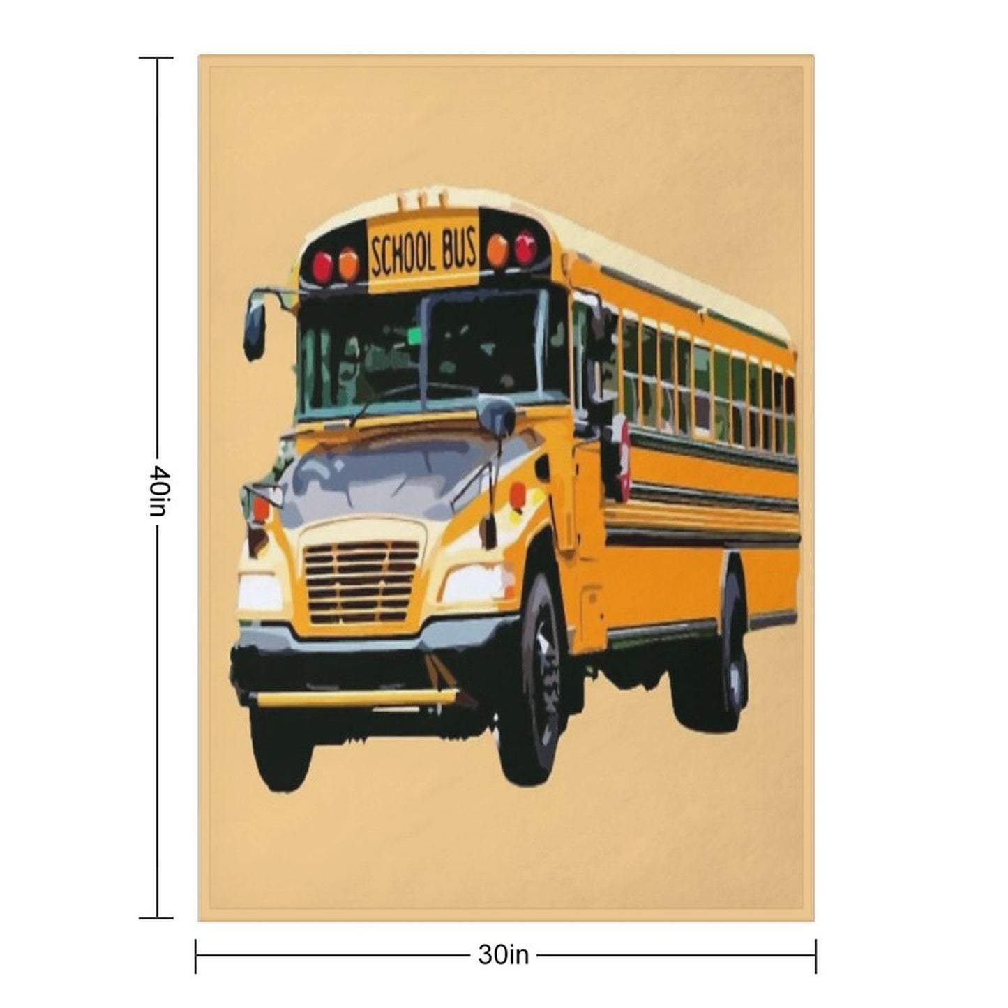 School Buses. Quick-dry Throw Blanket