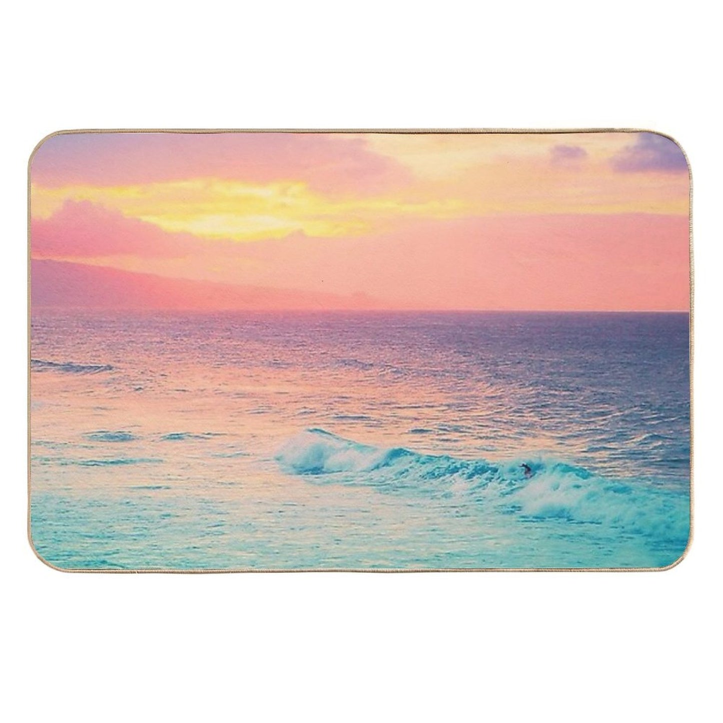 Hookipa Surf Sunset Repositionable Bath Mat