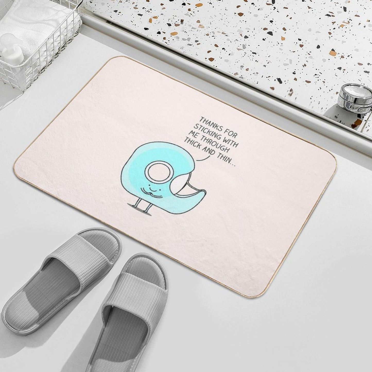 Let's Stick Together... Slip-Resistant Bath Mat