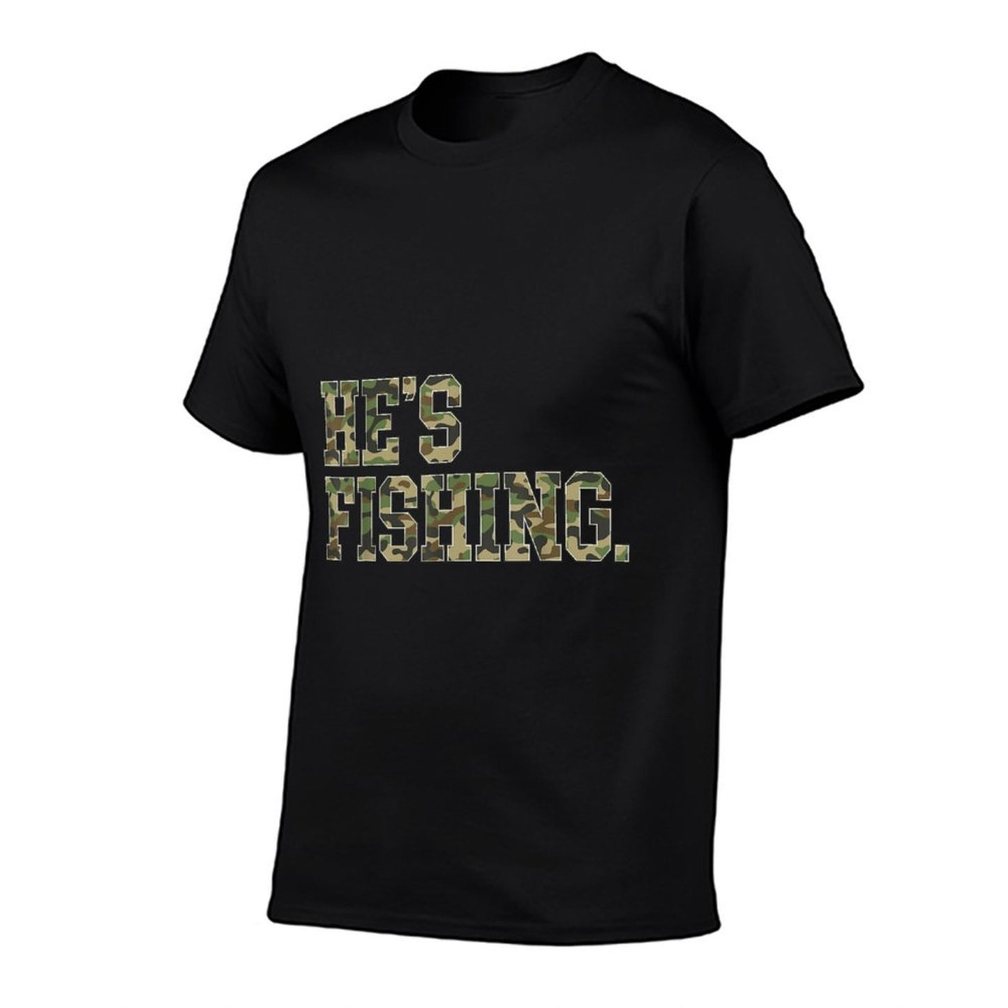 Vintage Hes Fishing Camo Camouflage Fishing Fathers Day Life Lightweight T-Shirt