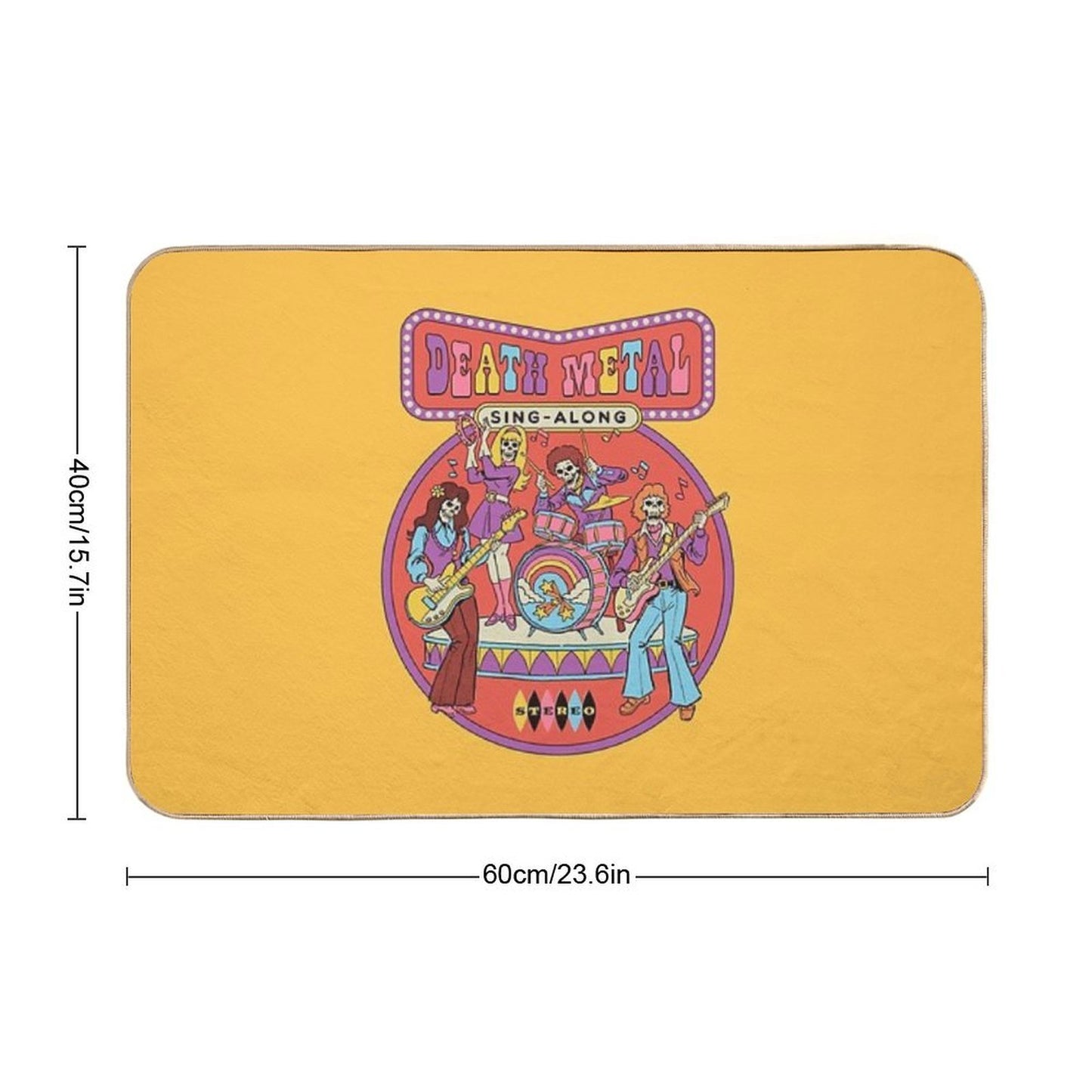 Death Metal Sing-Along Rapid-Drying Bath Mat