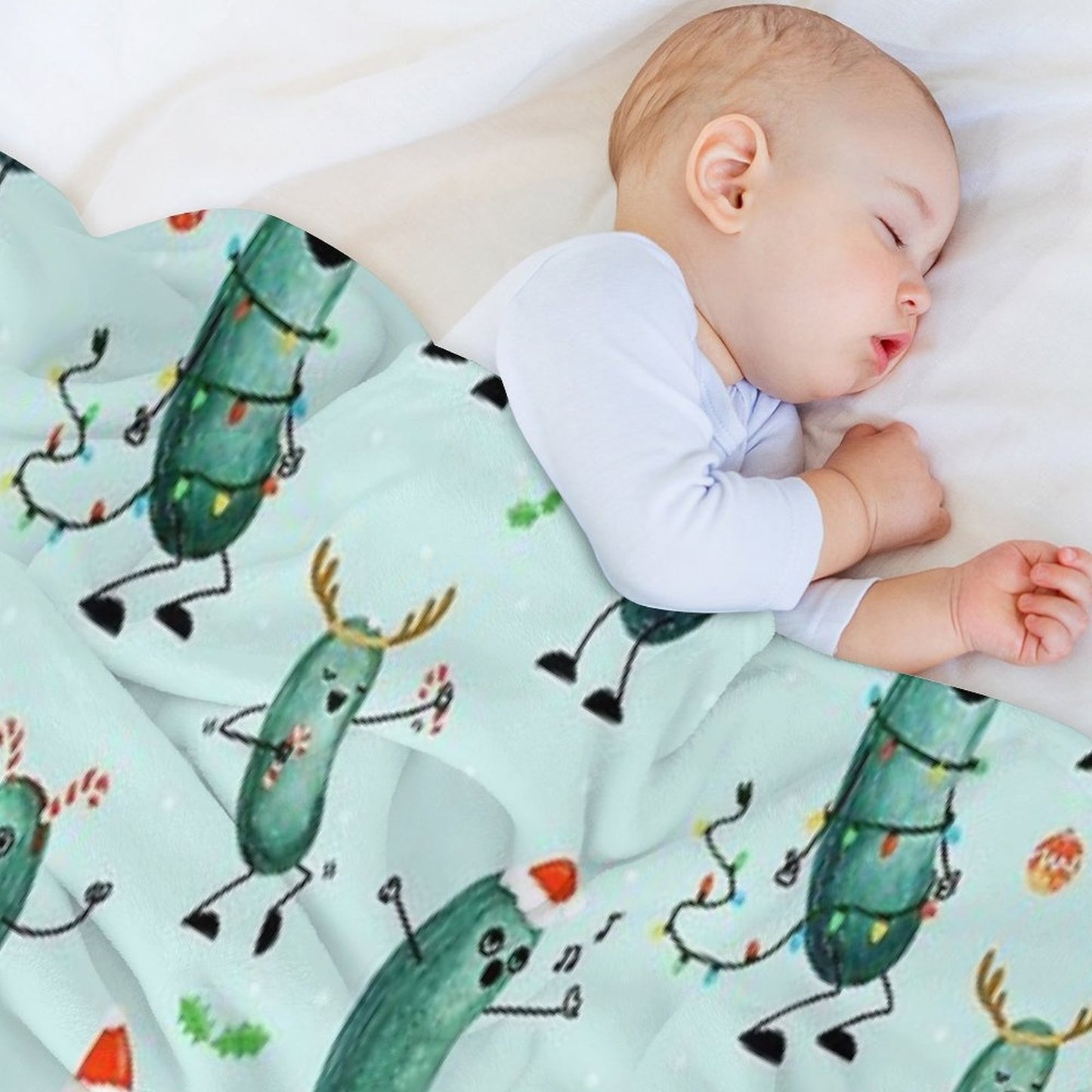 Holiday Pickle Party! Quick-dry Throw Blanket