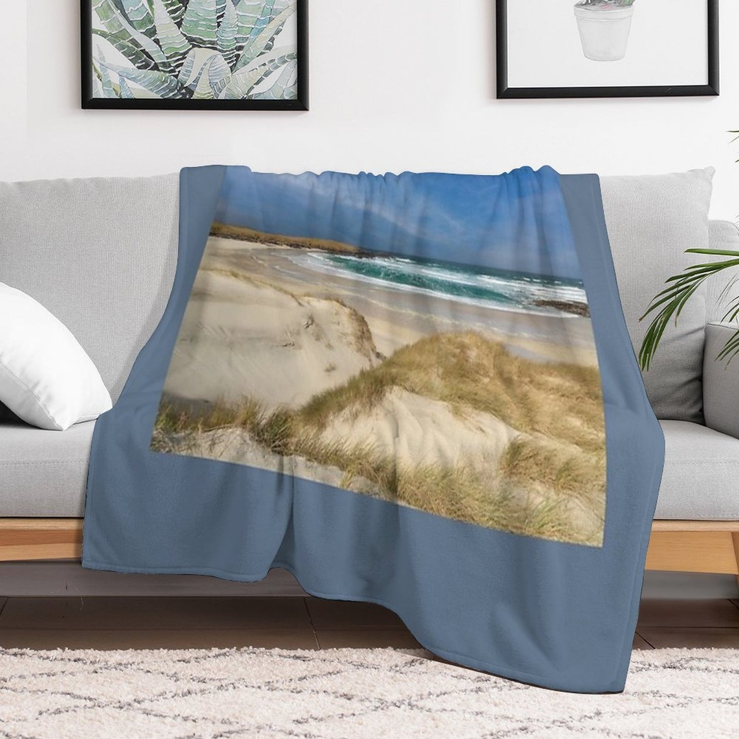 North Uist Clachan Sands Traigh Hornais Scotland. Shrink-resistant Throw Blanket