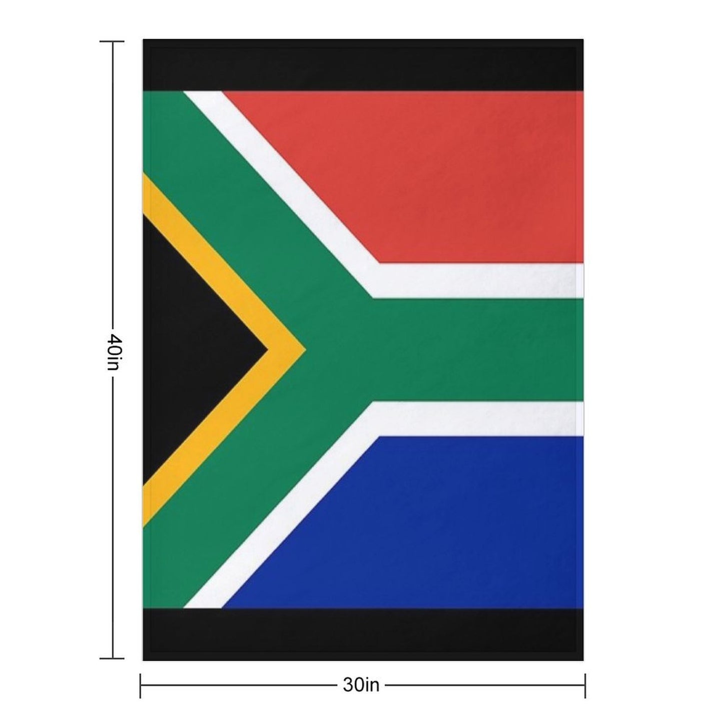 South African Springboks Flag Velvety-soft Throw Blanket