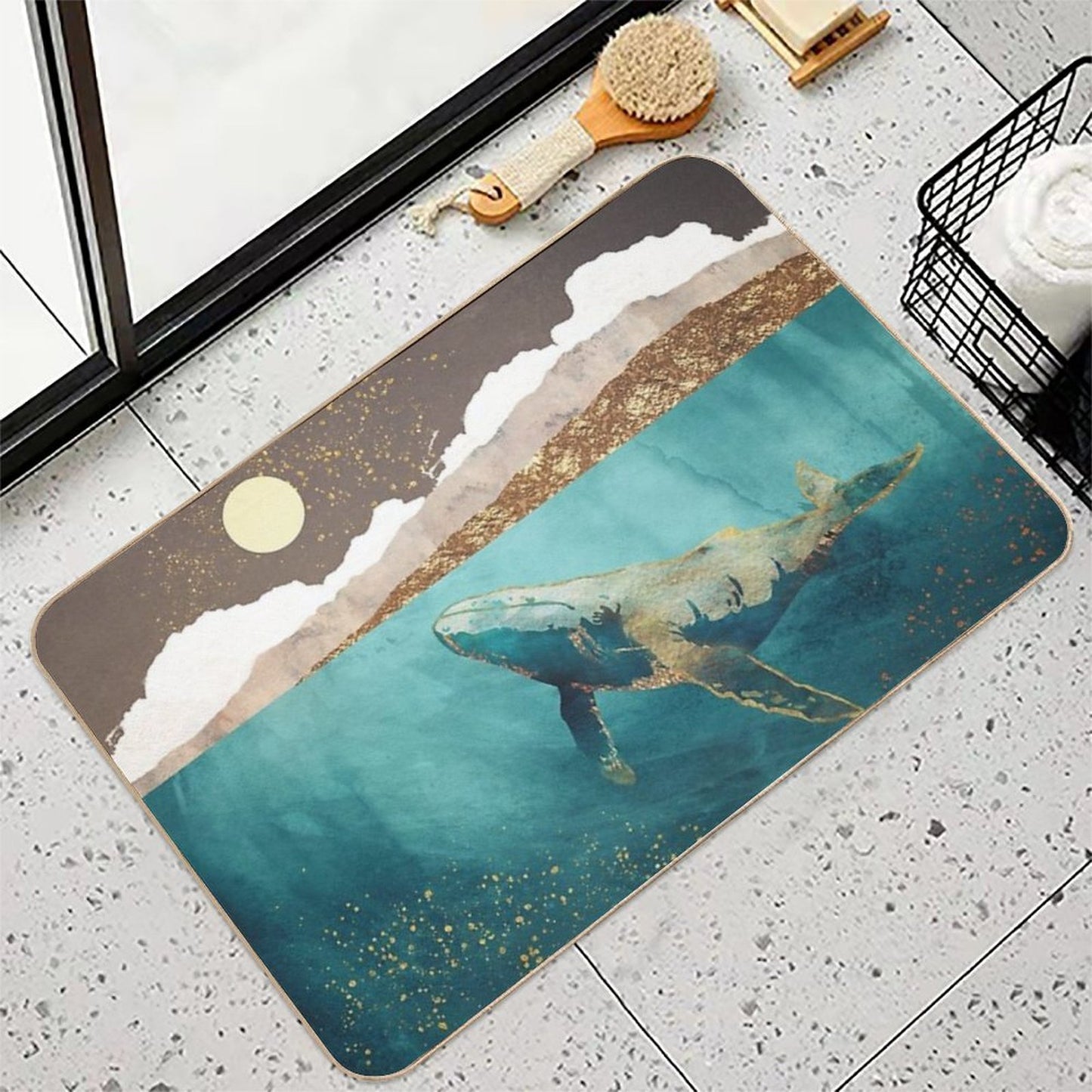 Light Beneath Absorbent Bath Mat