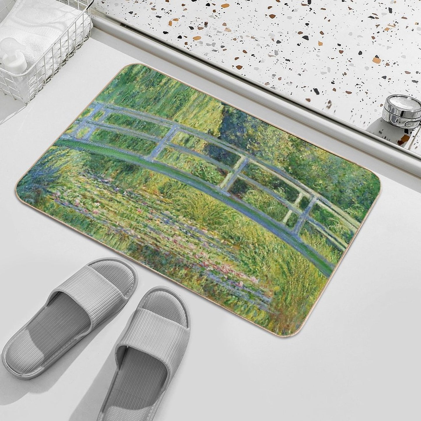 Claude Monet - Water-Lily Pond Long-Lasting Bath Mat