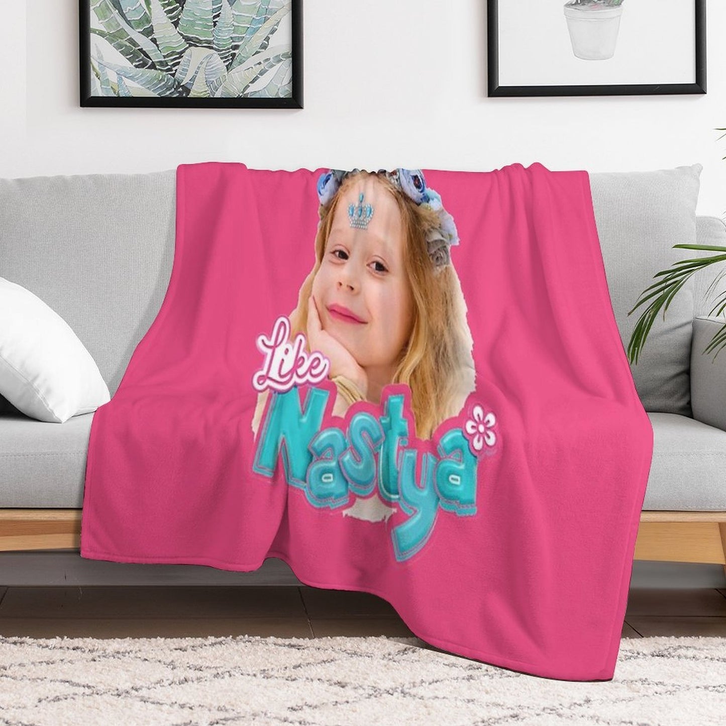 Like Nastya Girl Gift-ready Throw Blanket