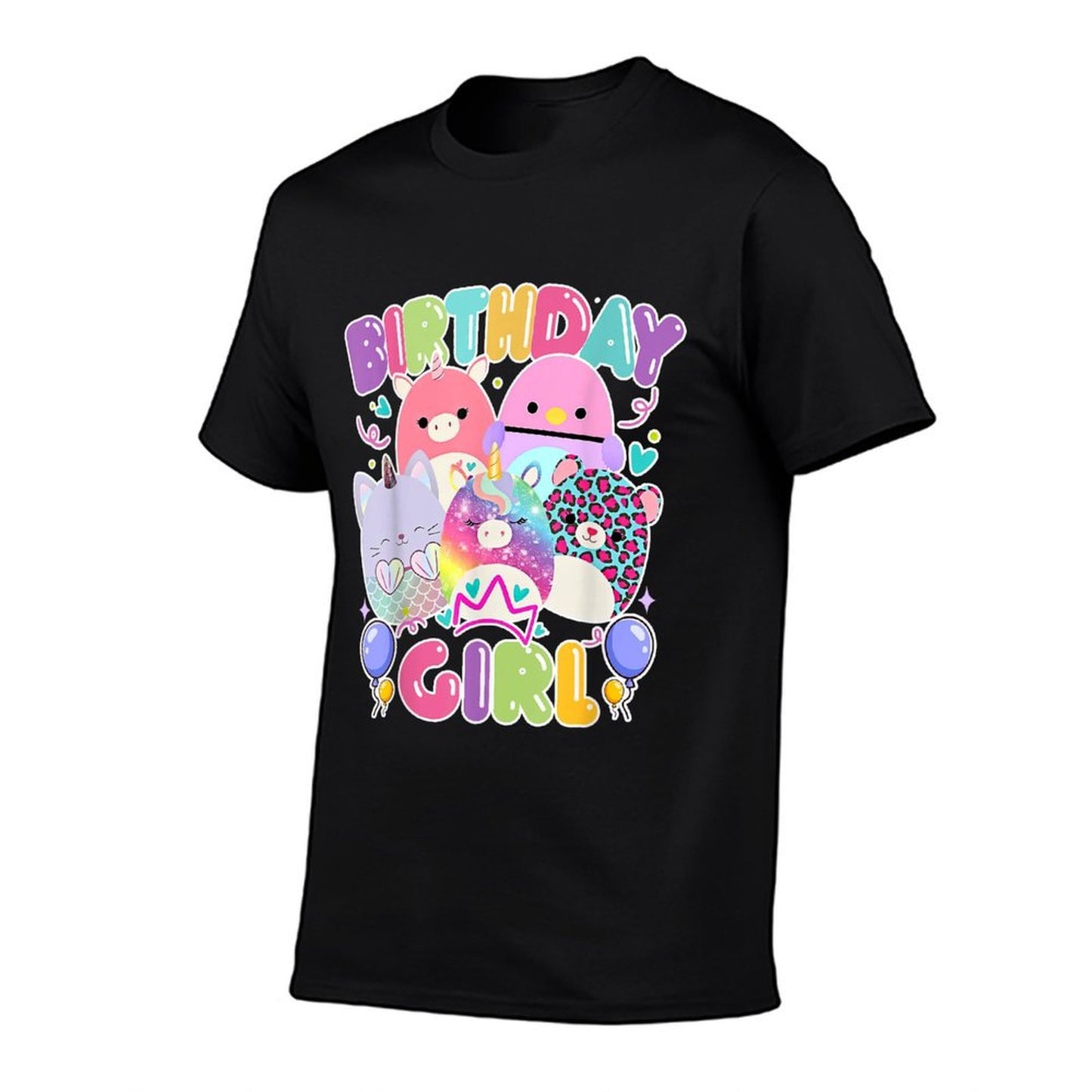 Cute Birthday Girl Squish Squad Mallow Girls Kids Bday Party Easy-care T-Shirt
