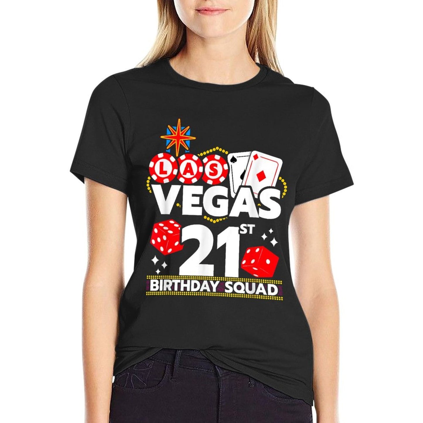 Vegas Birthday - Vegas 21st Birthday - Vegas Birthday Squad Heathered Texture T-Shirt