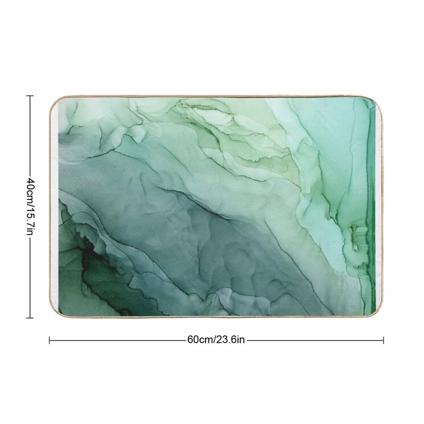 Spring Botanicals Abstract Flow Painting Durable Bath Mat