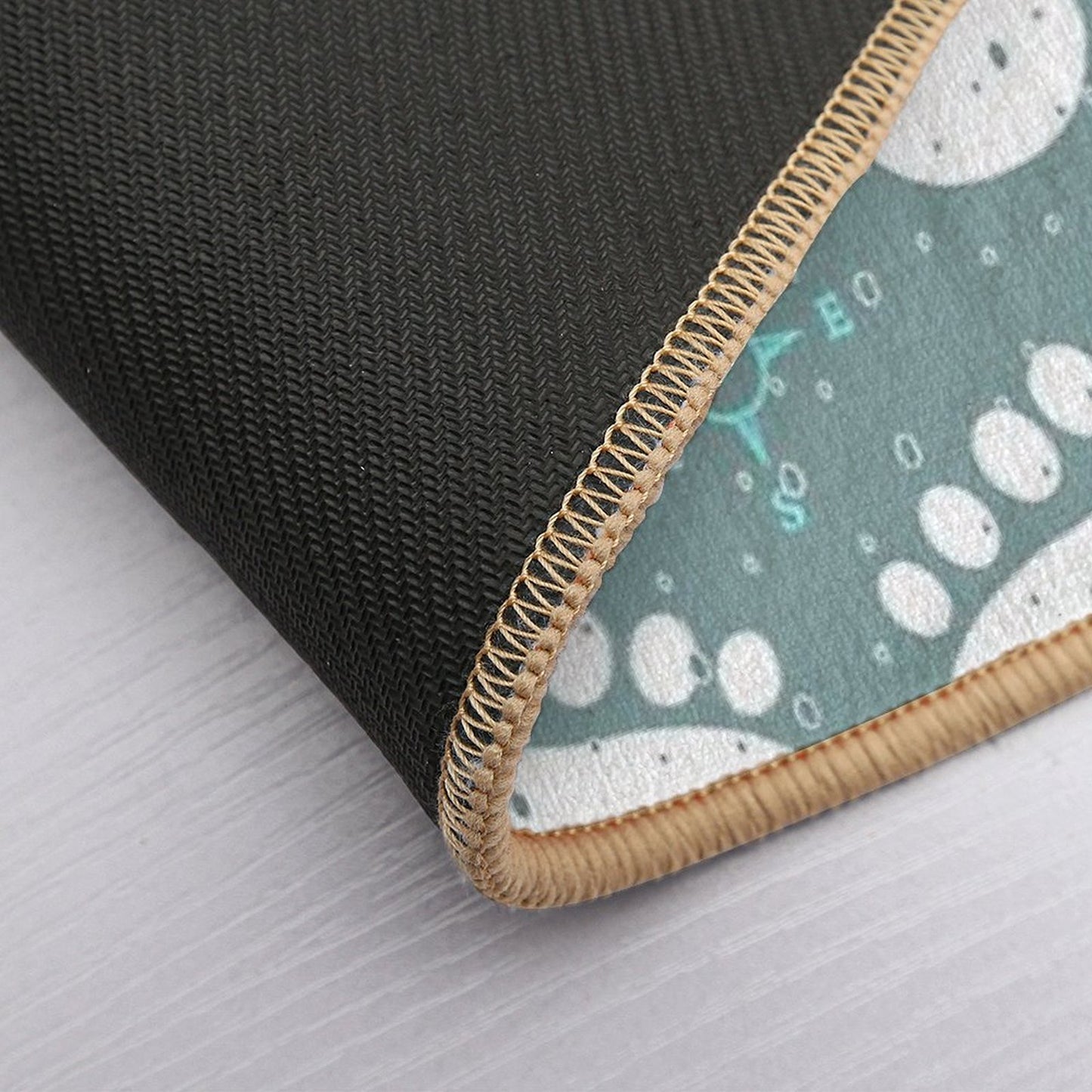 Footsteps in The Snow A Maze of Winter Wanderings Odorless Bath Mat