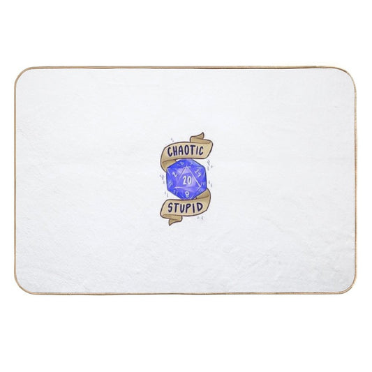 D20 Chaotic Stupid  Odorless Bath Mat