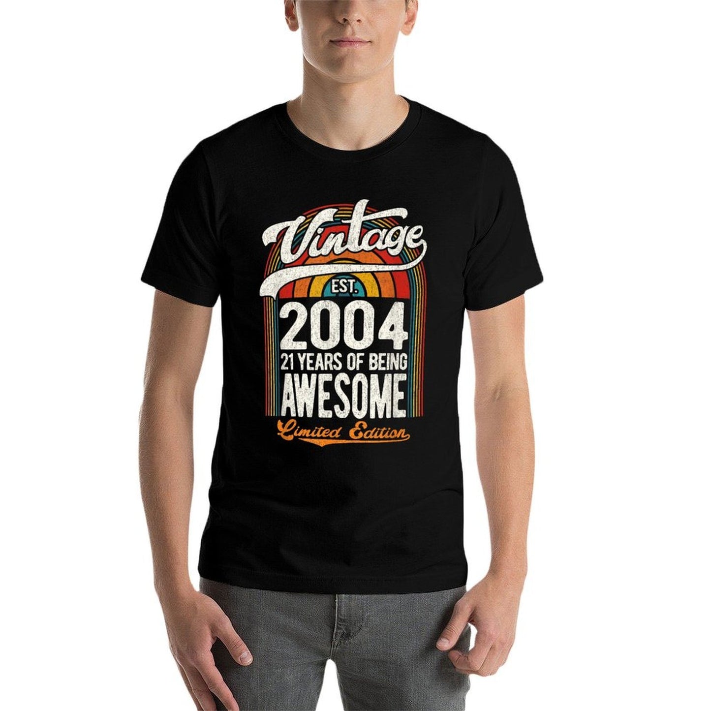 21 Years Of Awesome Born 2004 Limited Edition 21st Birthday Cotton T-Shirt