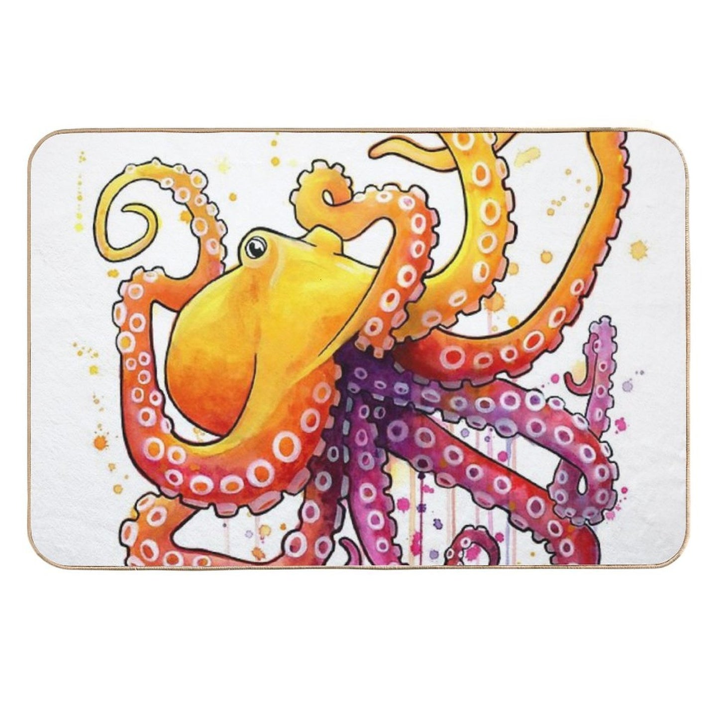 Octopus Sunrise Odorless Bath Mat
