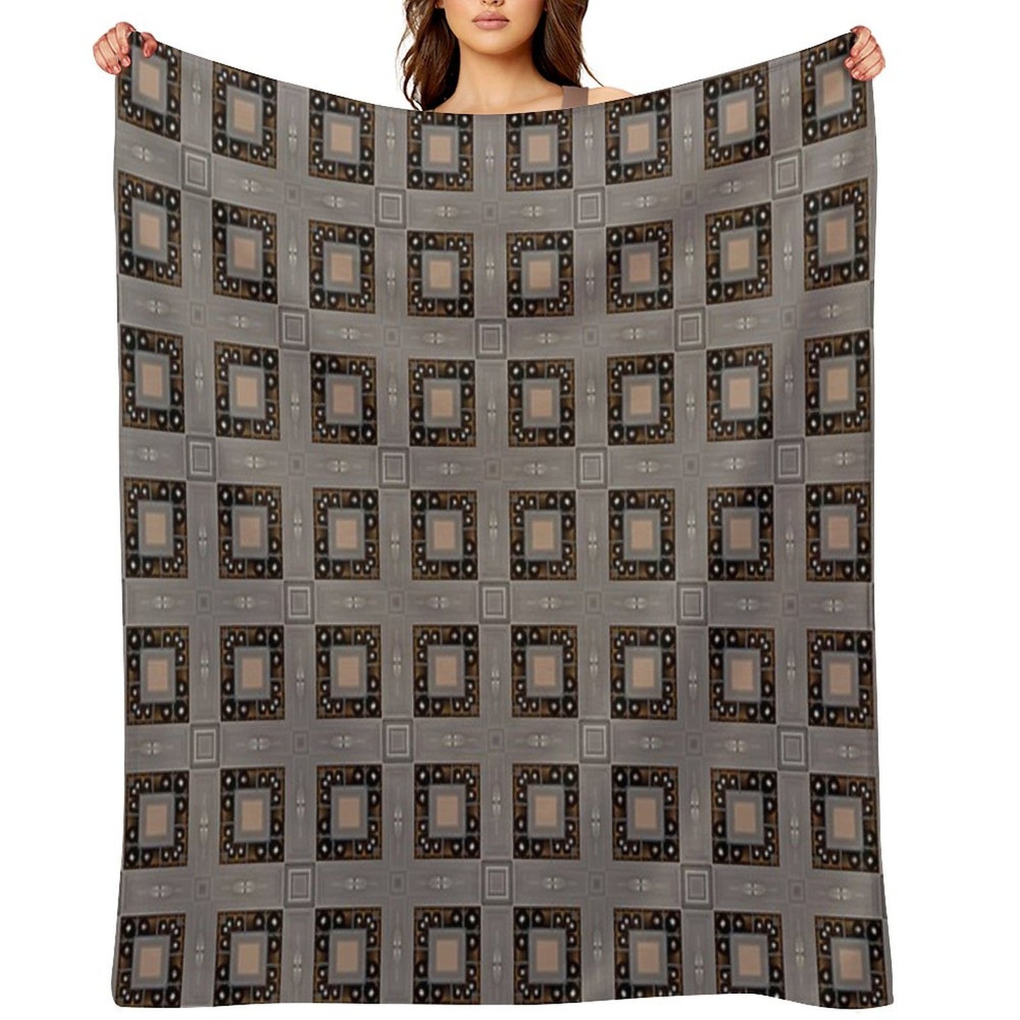 Abstract Art Blending Different Colors And Shapes Multi-functional Throw Blanket
