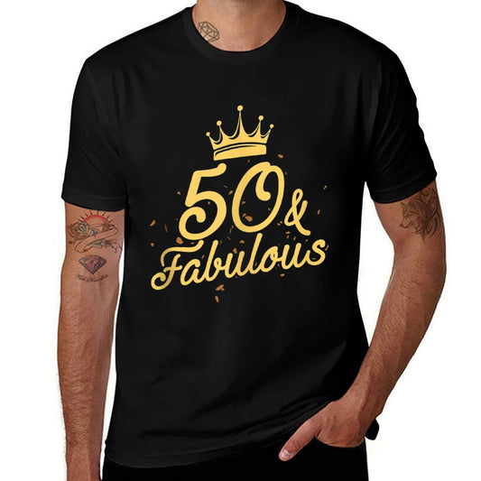 50 And Fabulous 50th Birthday Party Crown  Breathable T-Shirt