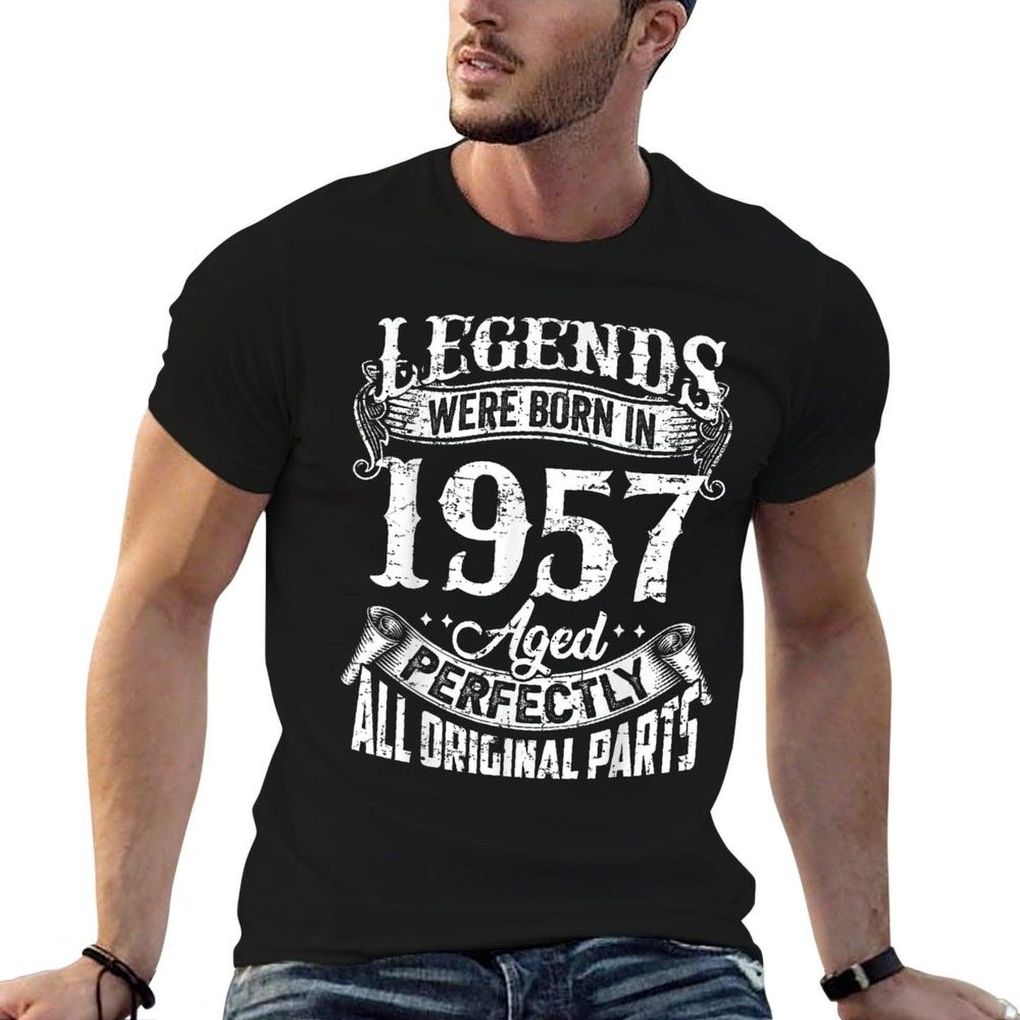 65 Years Old Vintage Legends Born In 1957 65th Birthday Versatile T-Shirt