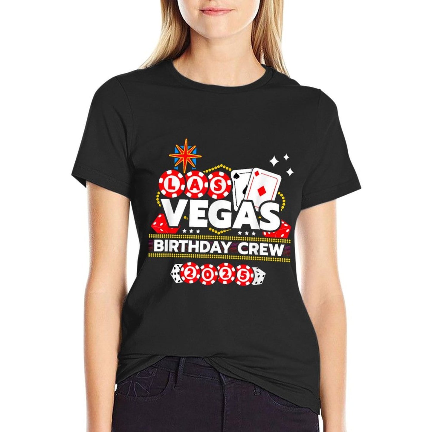 Vegas Birthday Squad - Birthday Crew - Vegas Birthday 2025 Wrinkle-resistant T-Shirt