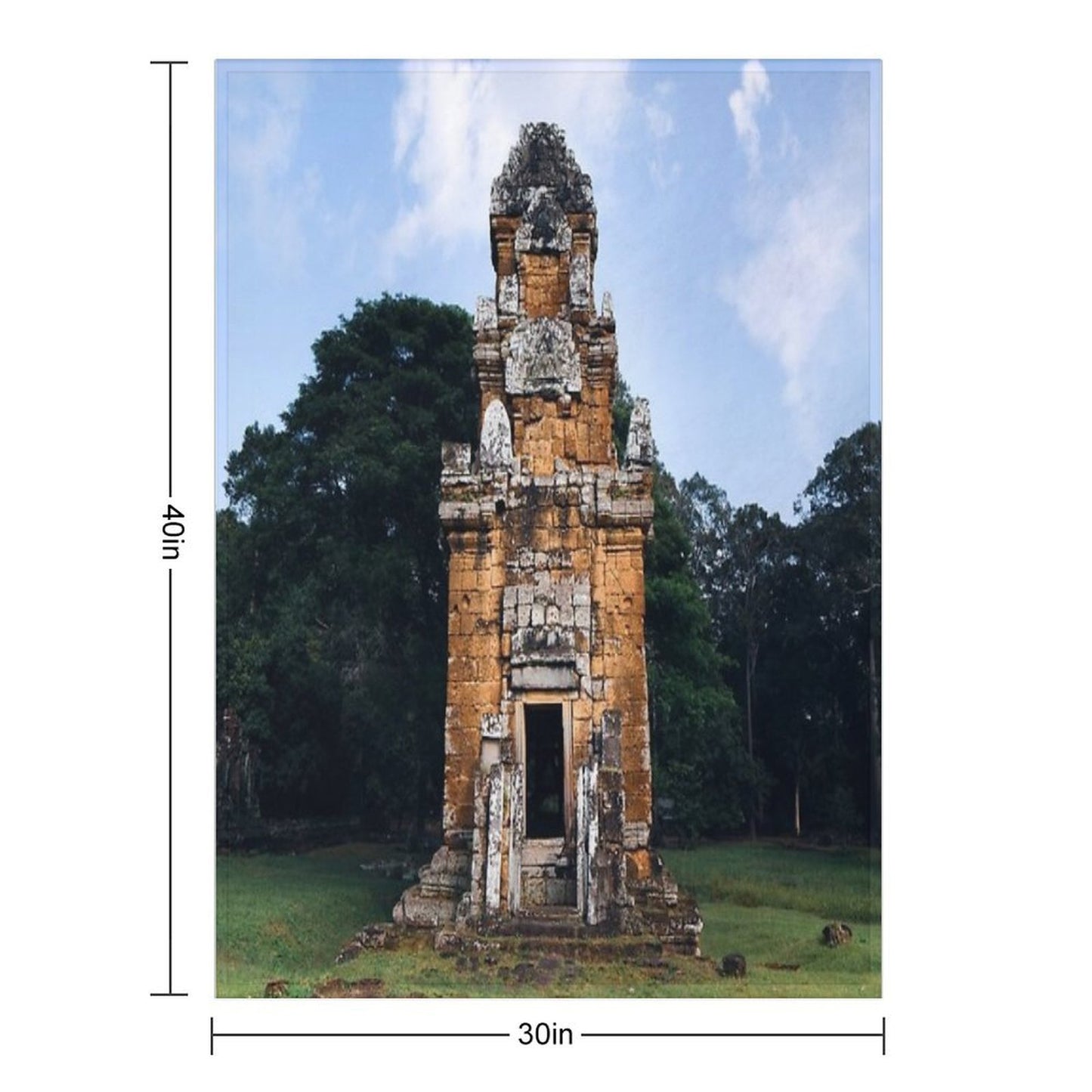Cambodia Ankor Wat Temple, Single Suor Prat Tower Versatility Throw Blanket