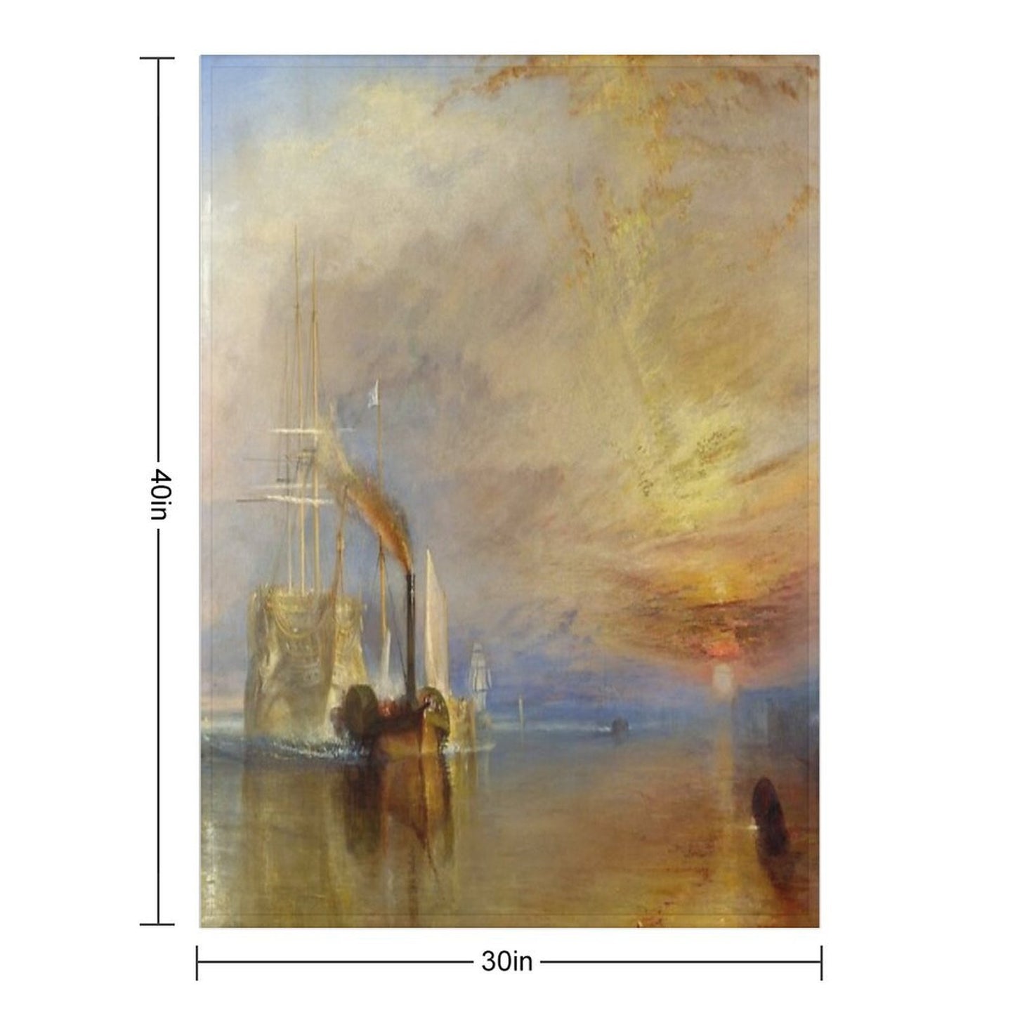 The Fighting Temeraire by J. M. W. Turner Compact Throw Blanket