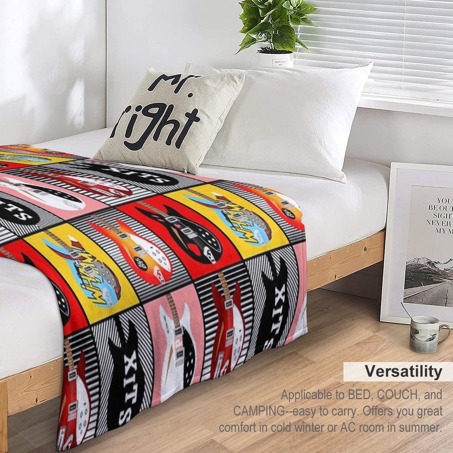 Paul Weller's Rickenbackers Sustainable Throw Blanket