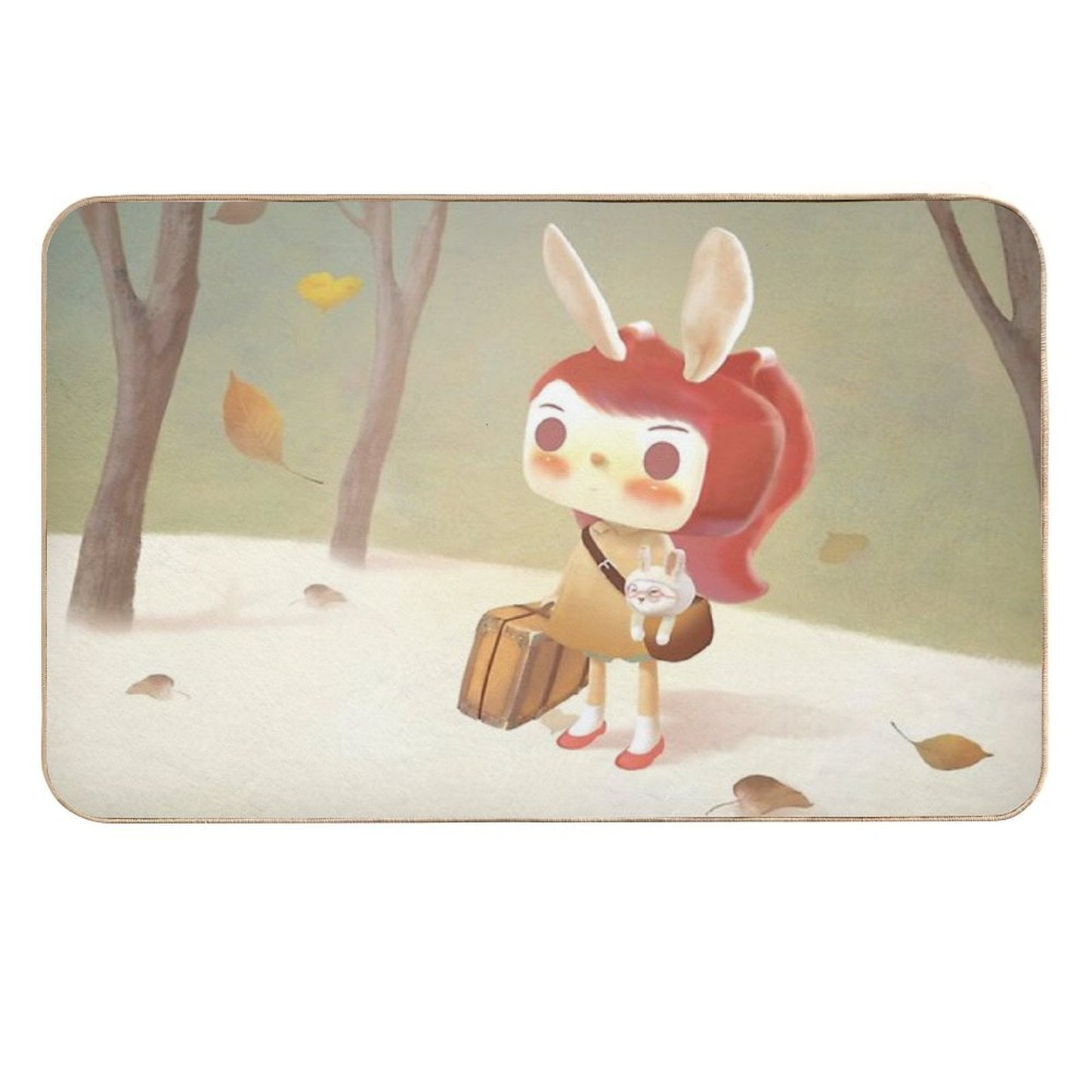 Bunny Girl – Lost in The Forest – Dreamy Adventure Repositionable Bath Mat