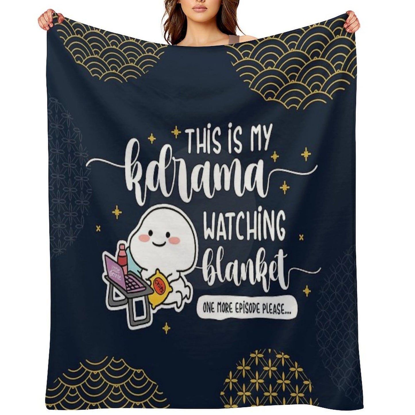 This Is My Kdrama Watching Blanket Gift for Kdrama Fans Eco-conscious Throw Blanket