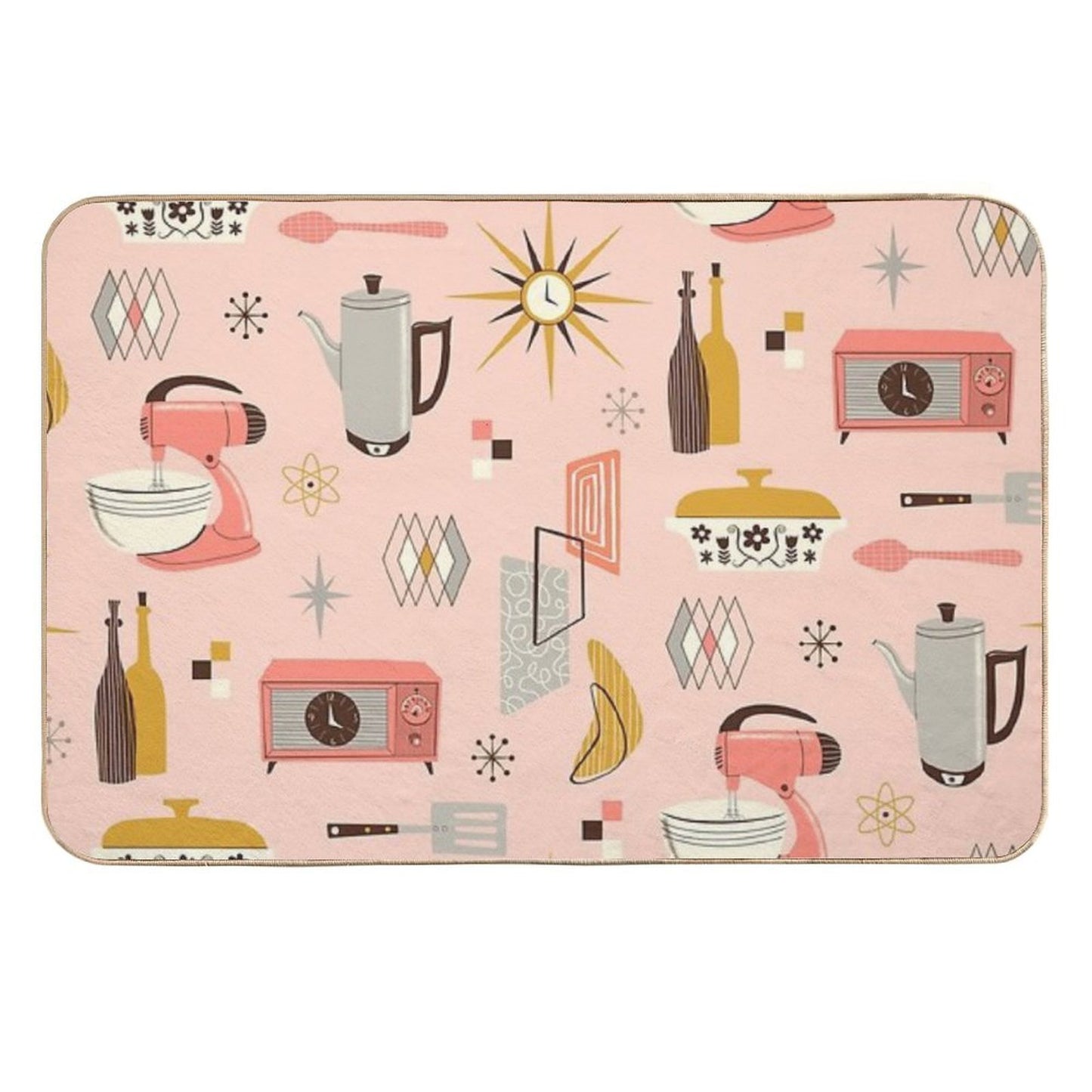 Atomic Kitchen Fade-Resistant Bath Mat