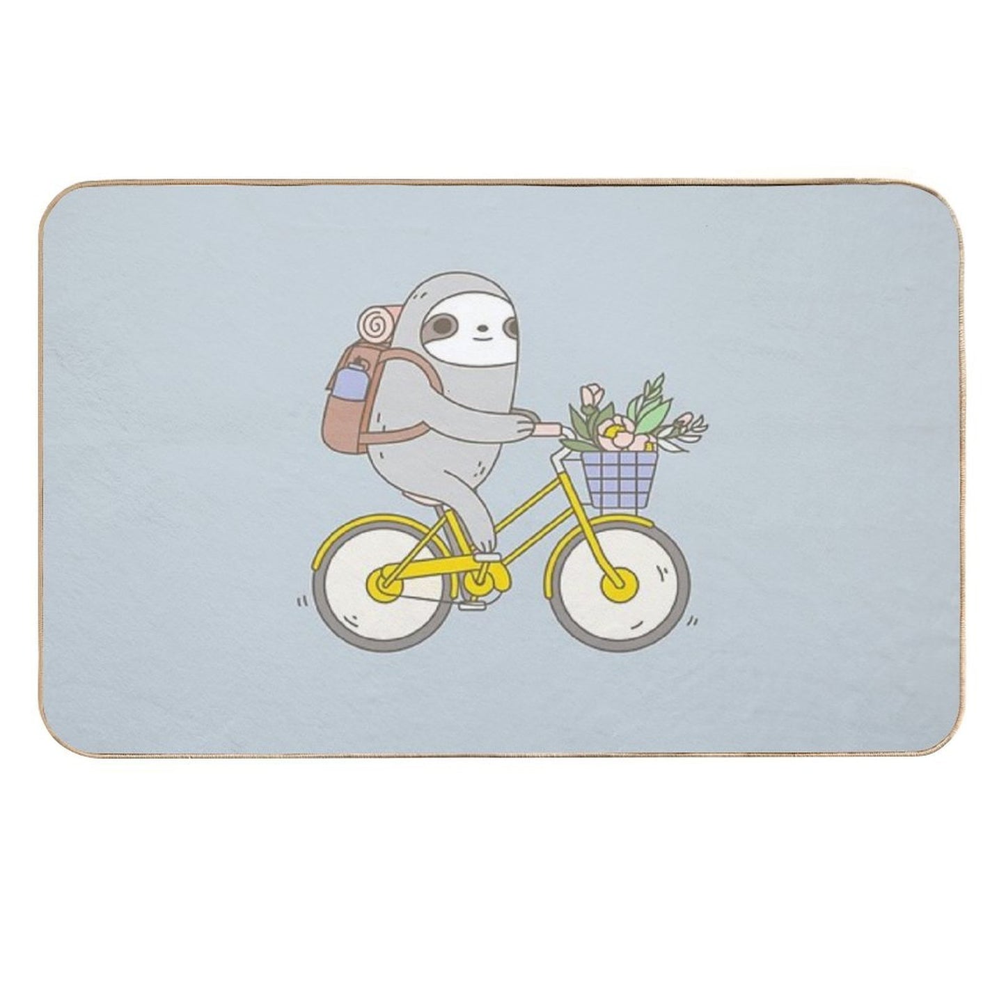Biking Sloth Anti-Trip Bath Mat
