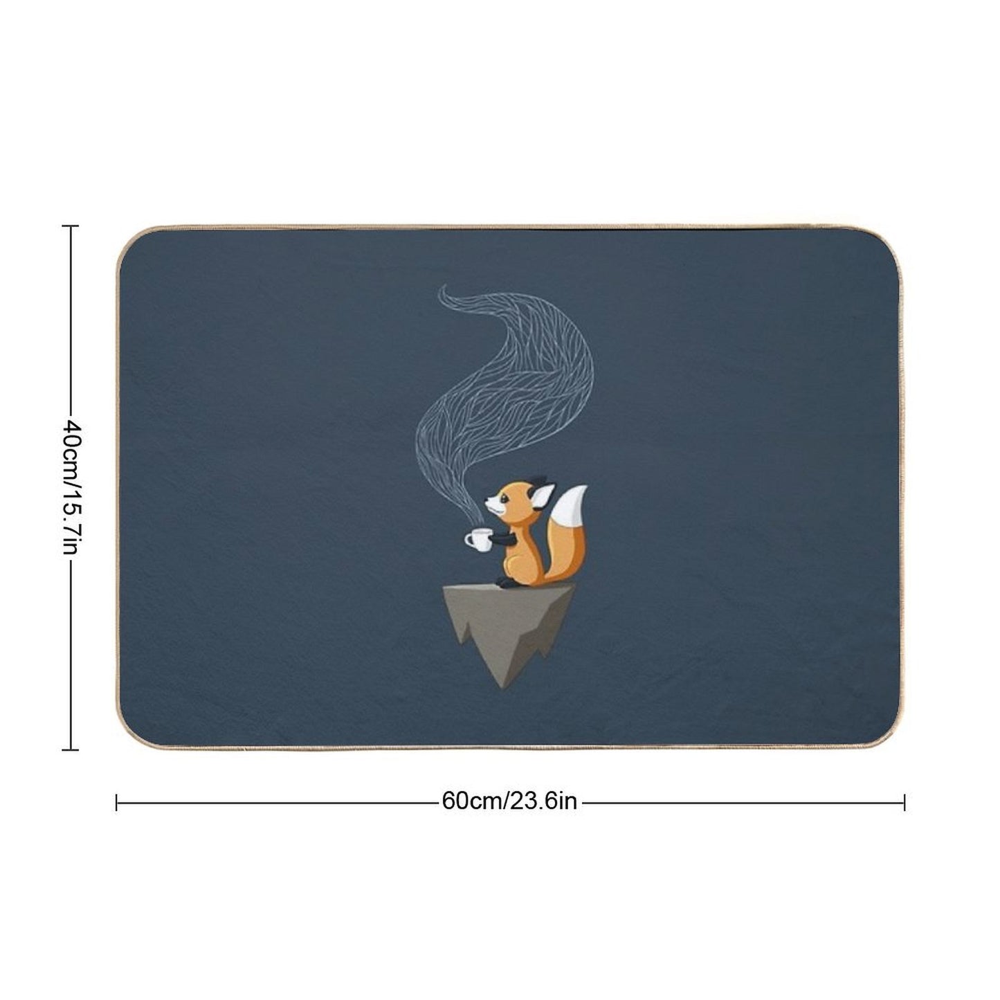 Fox Tea Fade-Resistant Bath Mat