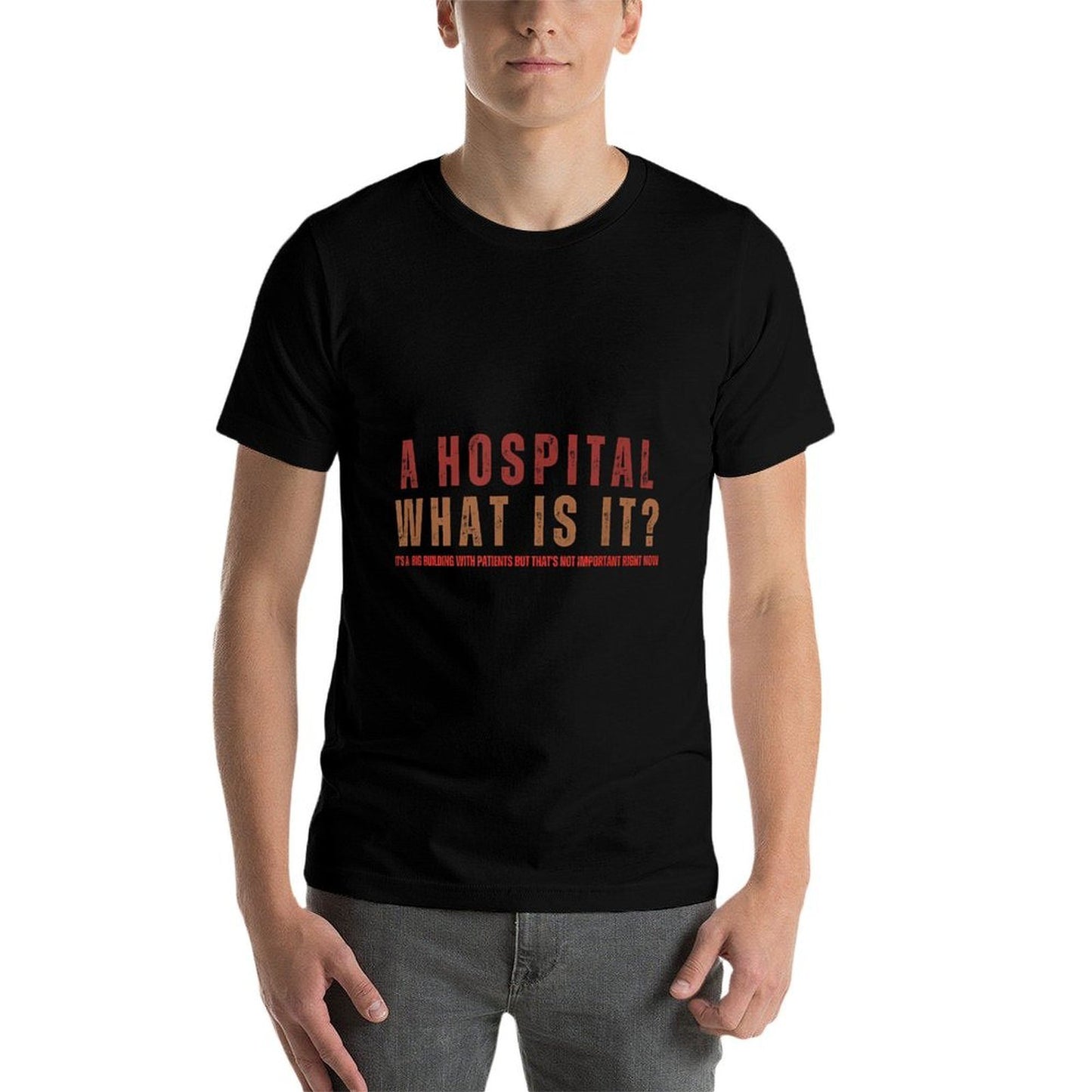 Airplane! Movie, Classic Cinema Funny, I Am Serious Ribbed Collar T-Shirt