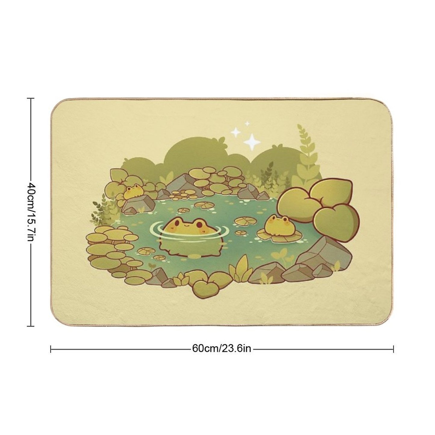Cute Frog Pond Multi-Purpose Bath Mat