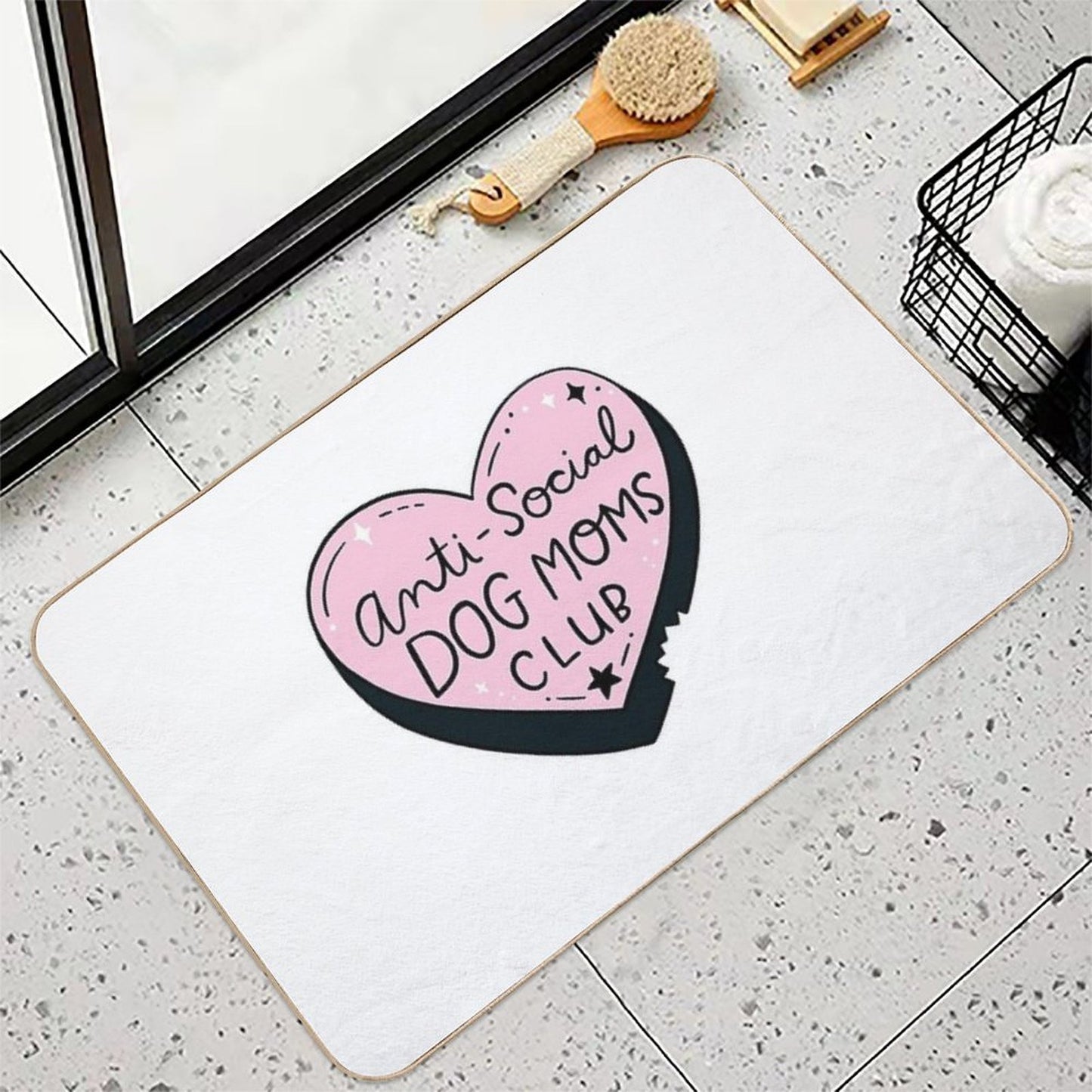 Anti-Social Dog Moms Club Repositionable Bath Mat