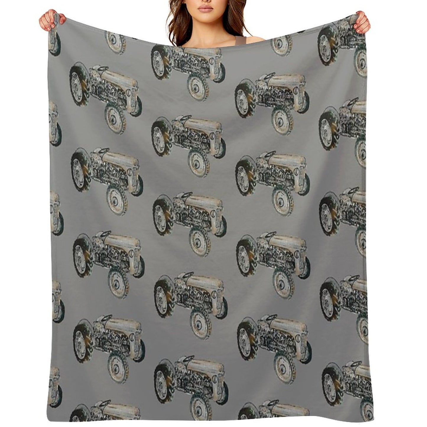 Painting of Ferguson Tractor Lightweight Throw Blanket